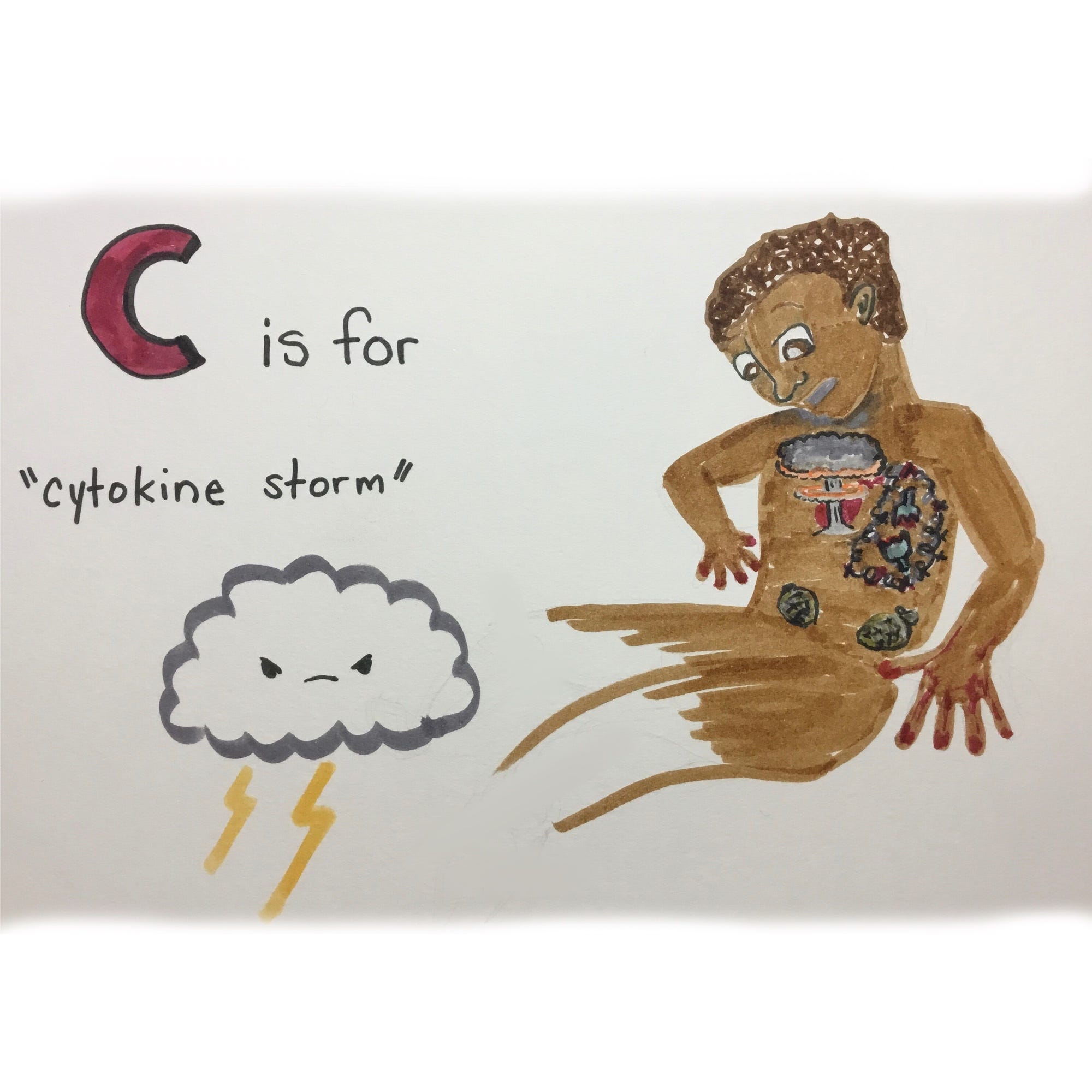 C is for “cytokine storm”. A “CYTOKINE STORM” describes a… by Amy