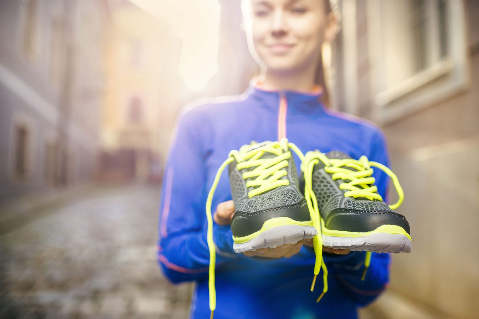 running in shoes too small