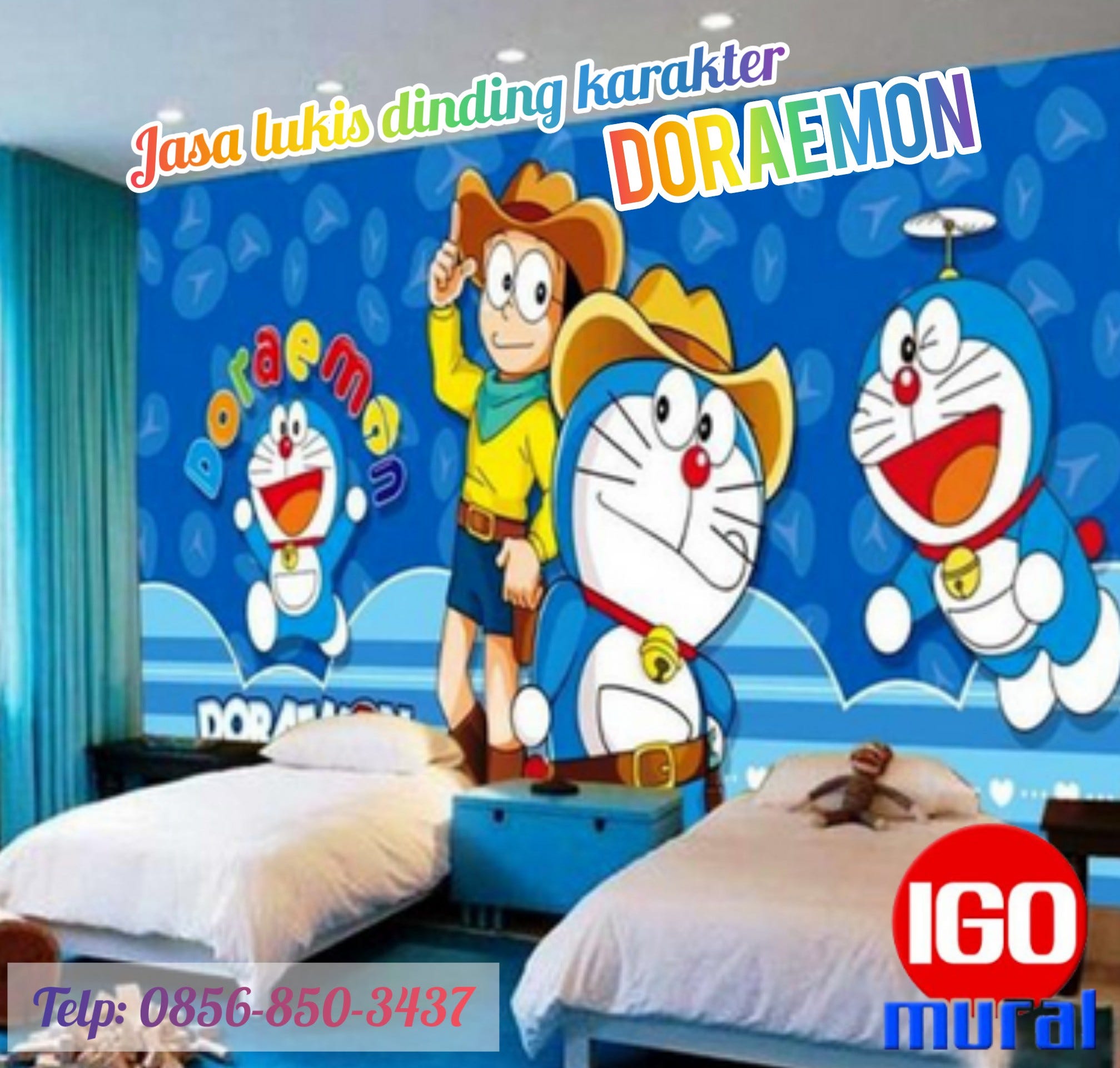 Gambar Doraemon Di Tembok Kamar Gambar Keren