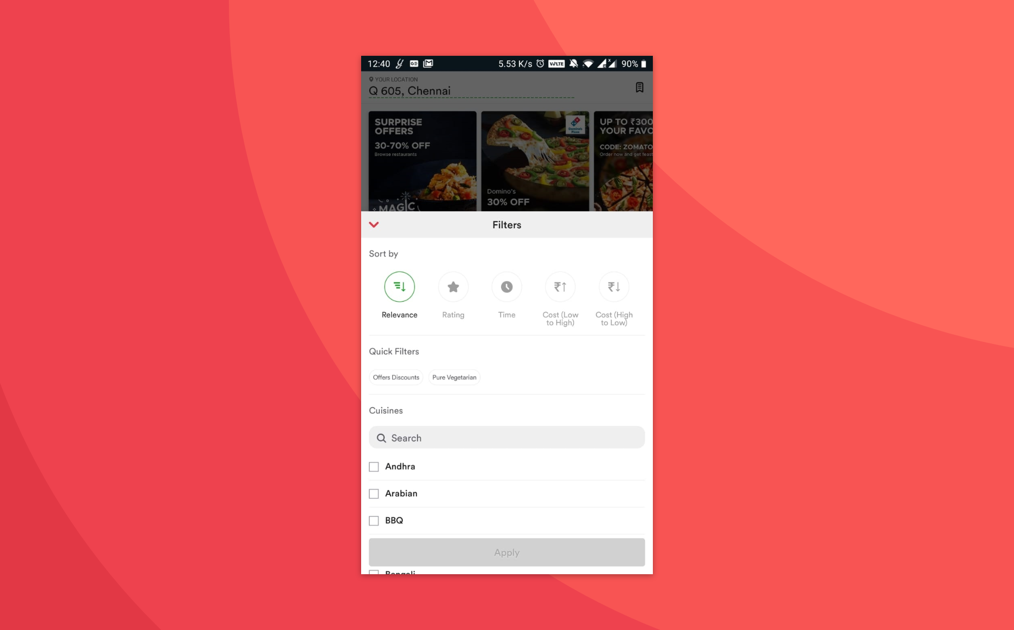 new customer zomato code