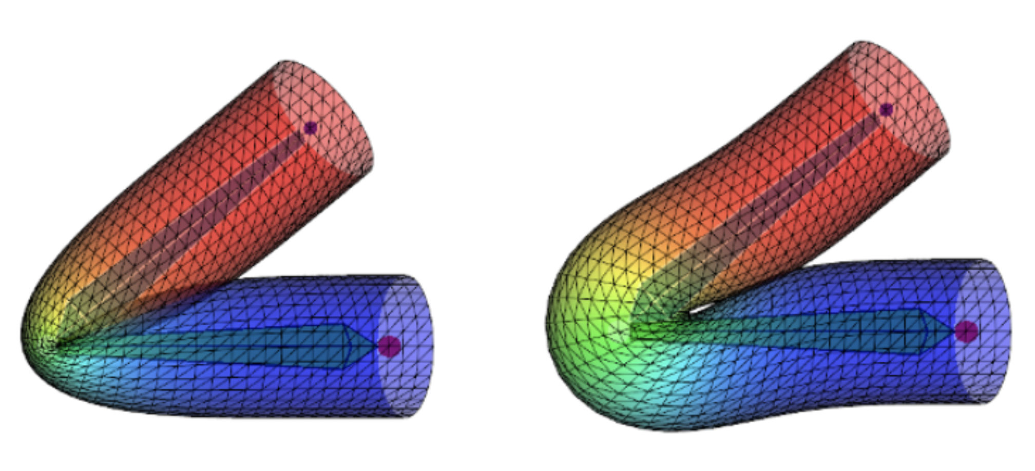 Comparison between linear blend skinning and dual quaternion skinning