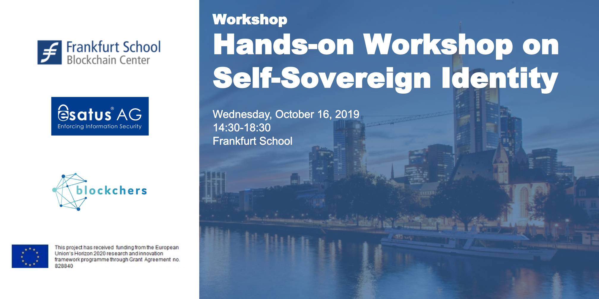 Workshop Self Sovereign Identity On October 16 19 In Frankfurt By Frankfurt School Blockchain Center Medium