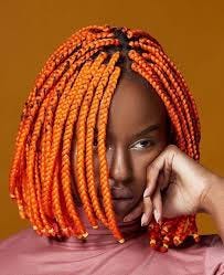Orange Box Braids Crochet Box Braids Black Kitty Family Medium