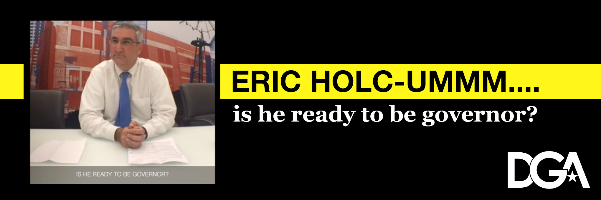 New DGA Video: 'Eric Holc-Ummm…'. Painful video shows Pence's replacement…  | by Democratic Governors | Medium