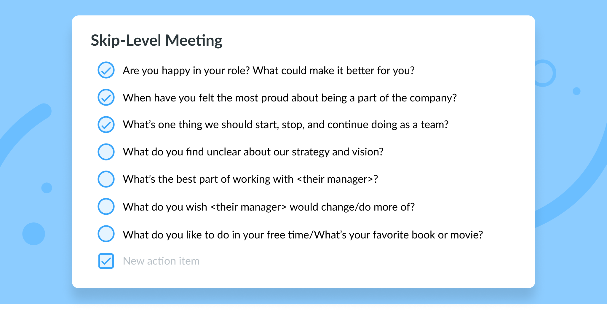 10 One On One Meeting Templates For Engaged Teams By Fellow App Fellow App What Great Managers Know Medium