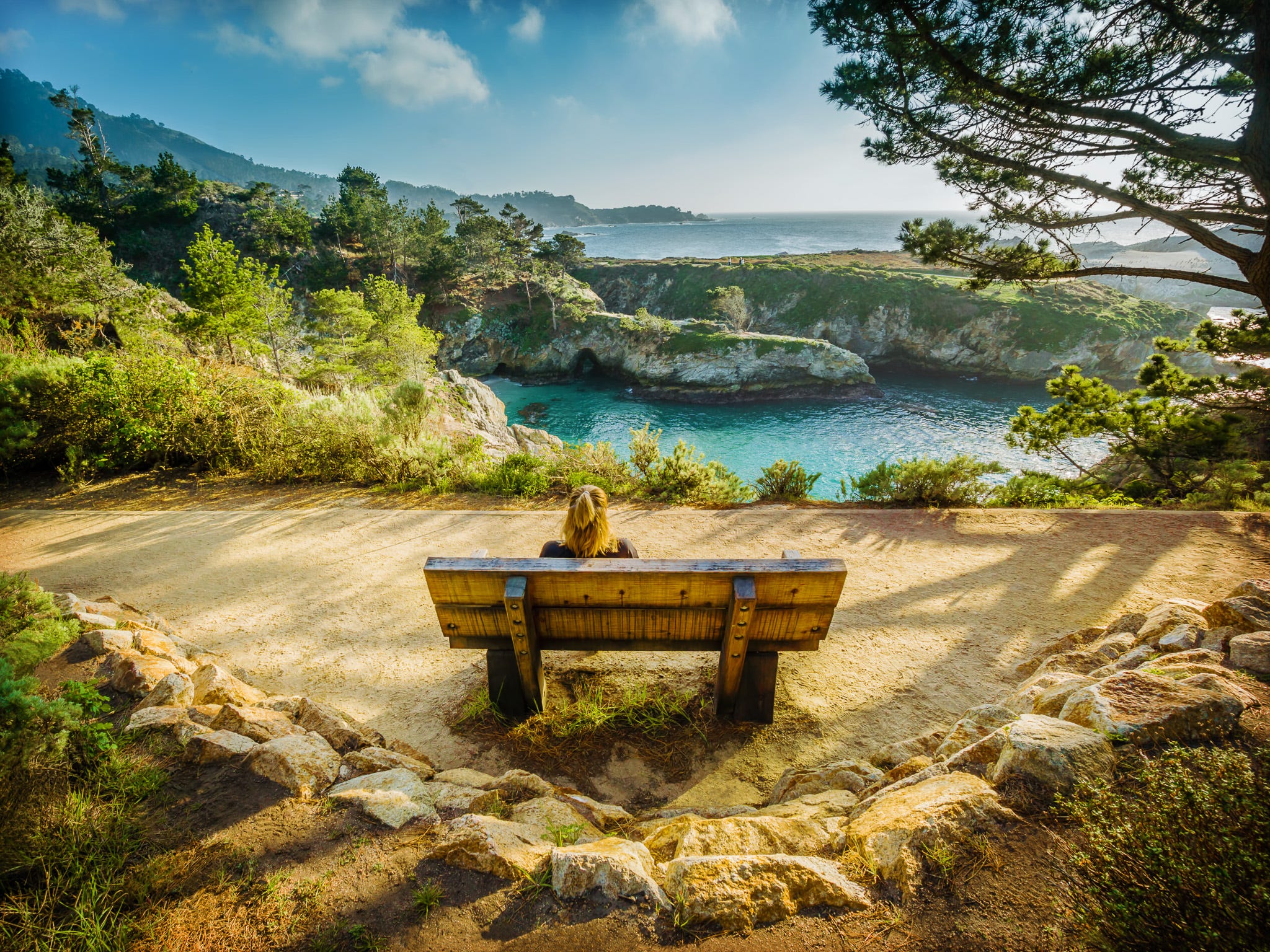 Bench With The View Point Lobos Phototraces Medium