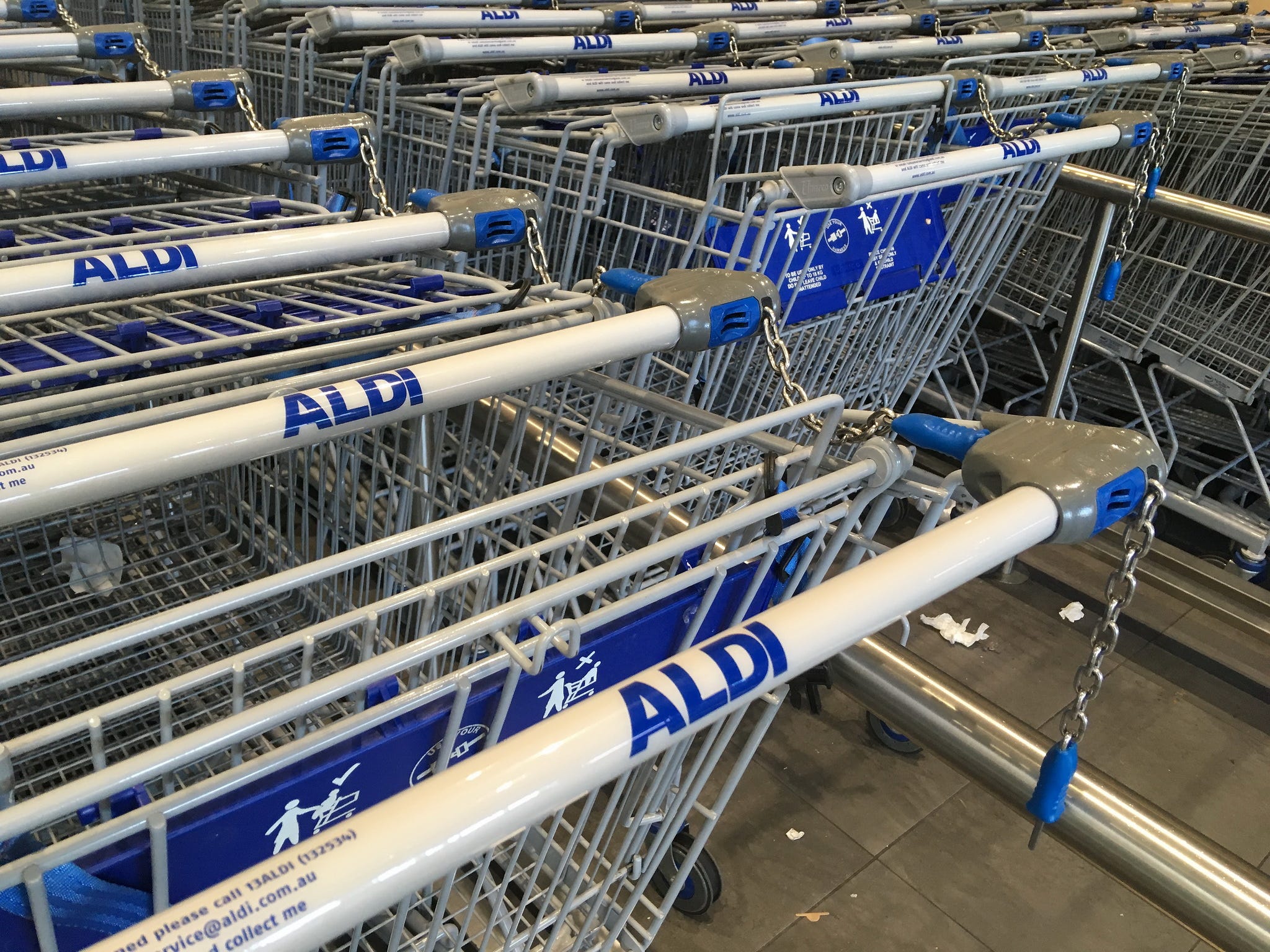 The Infamous CoinOperated Shopping Trolleys at Aldi