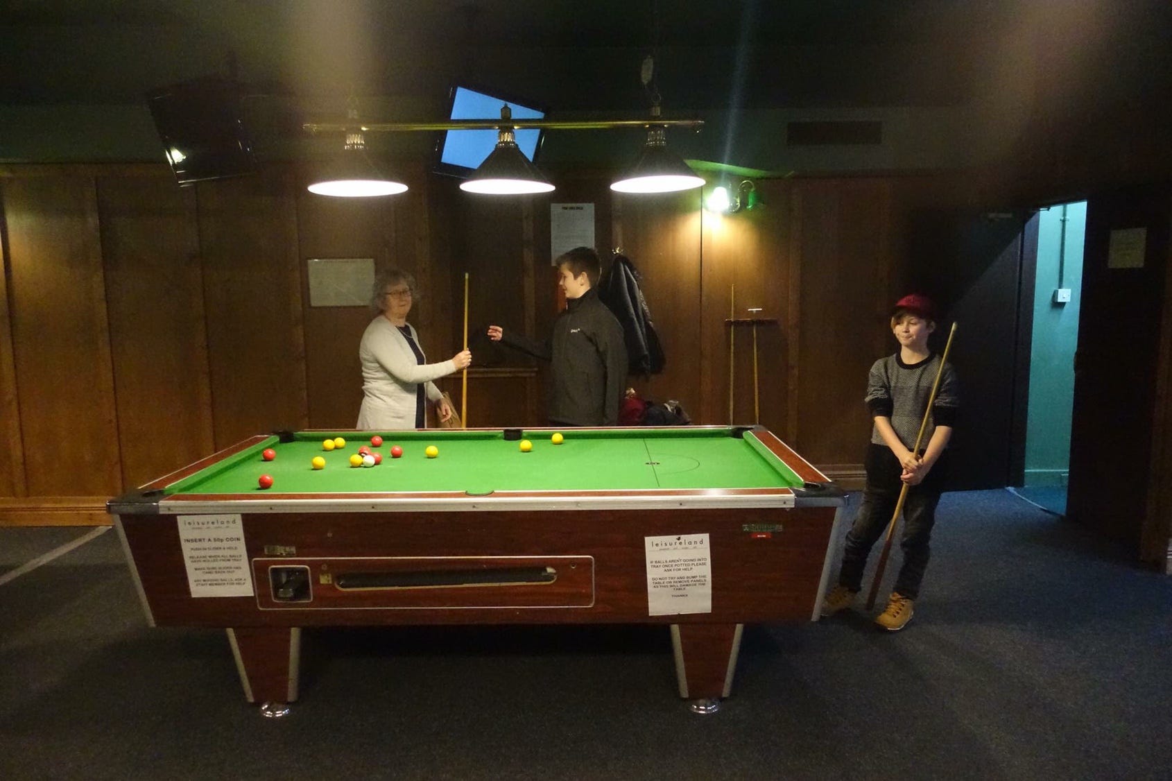 Connor Beating His Old Man At Pool Kevin Brown Medium
