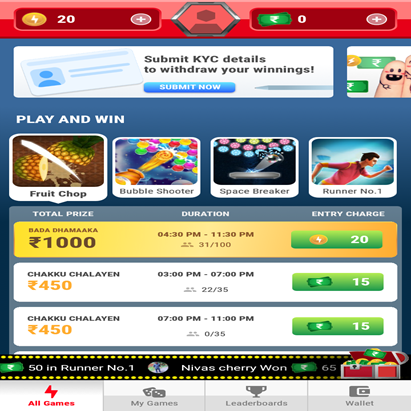 Play games online and earn paytm cash back