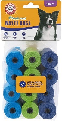 Arm & Hammer Easy Tear Disposable Dog Waste Bag Refills With Odor Control Available In Assorted Colors