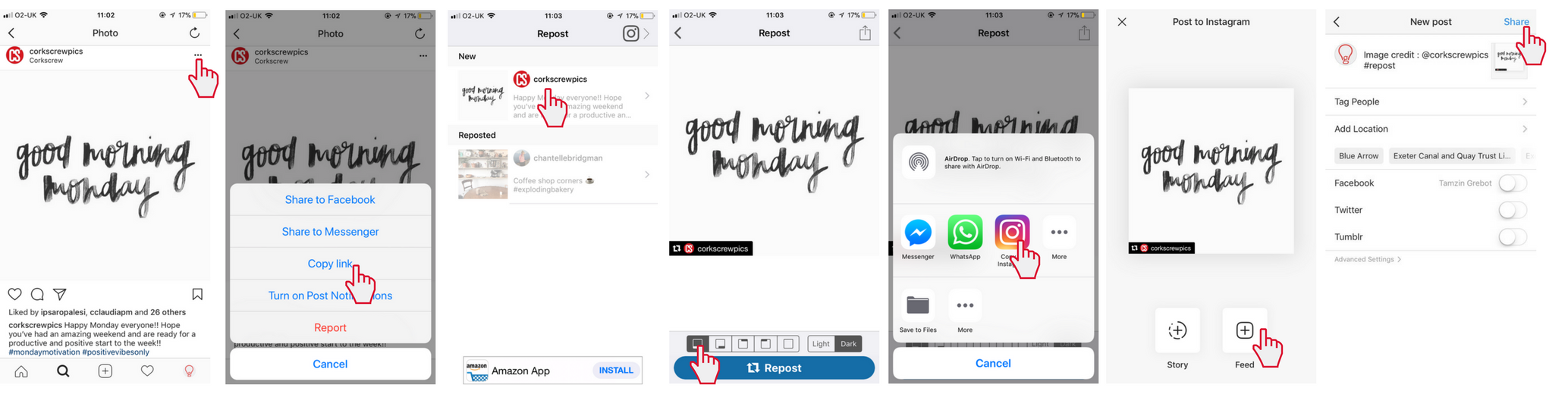 How To Regram Posts On Instagram. Copy others posts and add them to