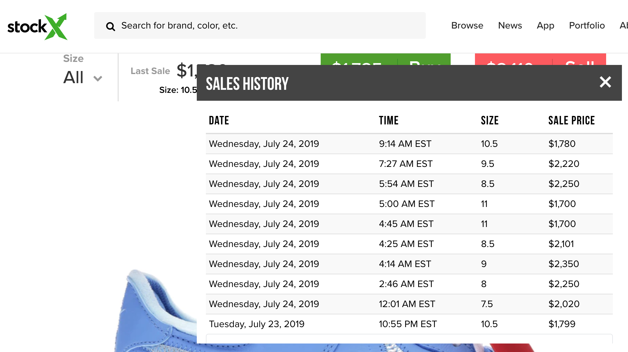 stockx sales