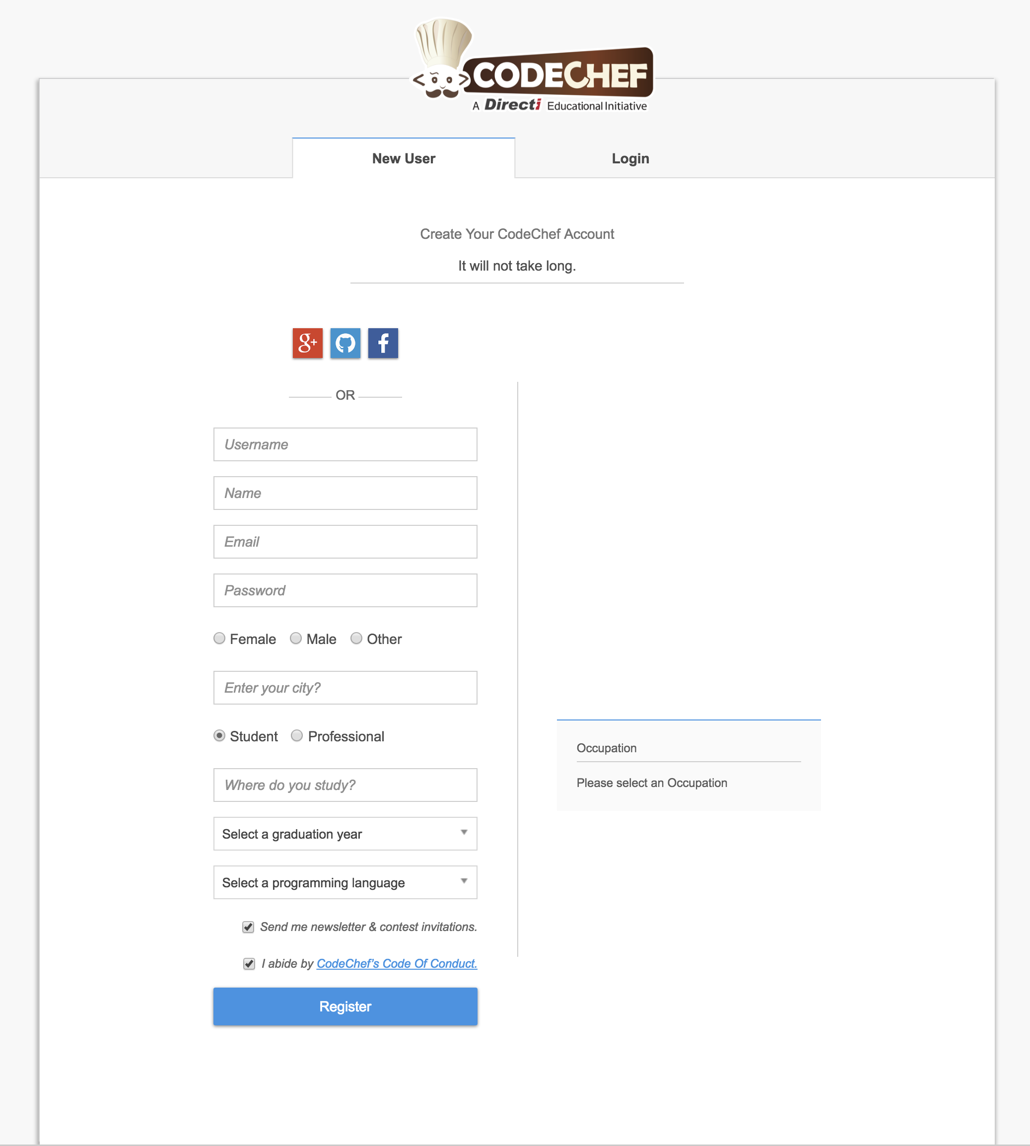 Rethinking Codechef S Sign Up Flow By Abhishek Sharma Ux Collective