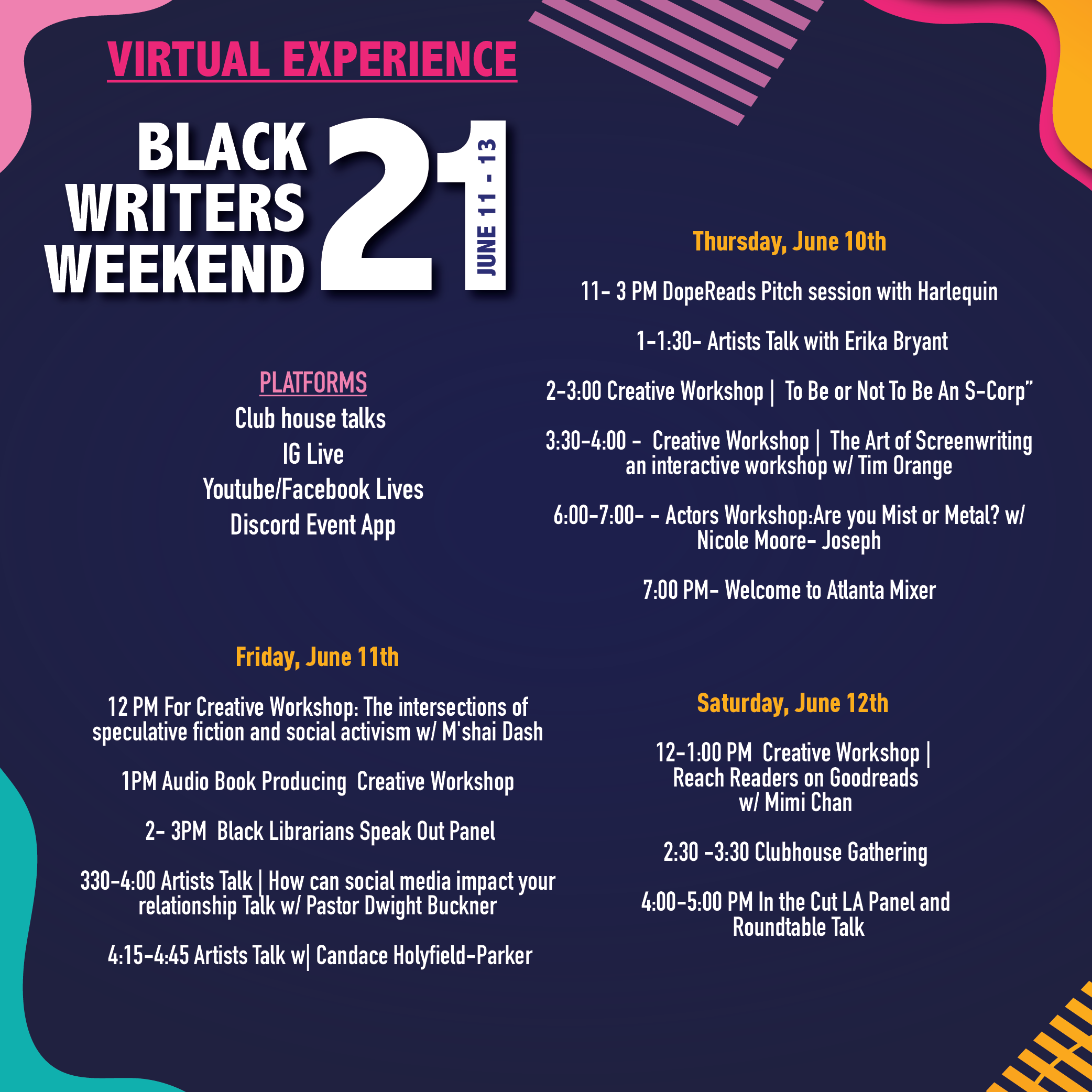 Black Writers Weekend Returns for its 13th year! by Tamika Newhouse