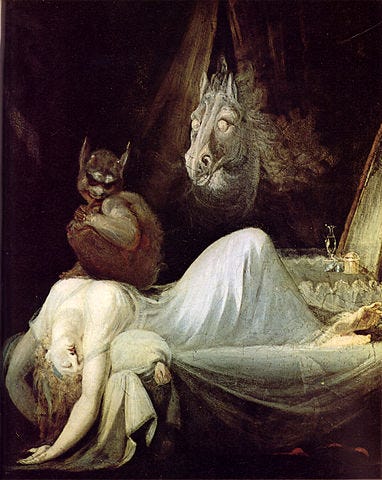  “The Nightmare” by Johann Heinrich Füssli (image from Wikimedia Commons)
