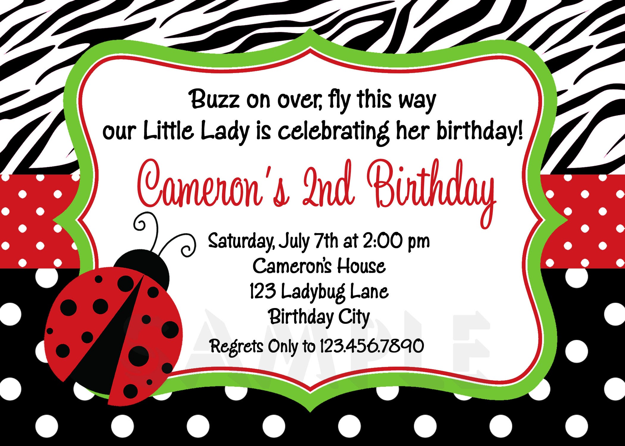 ladybug baby shower invitations
