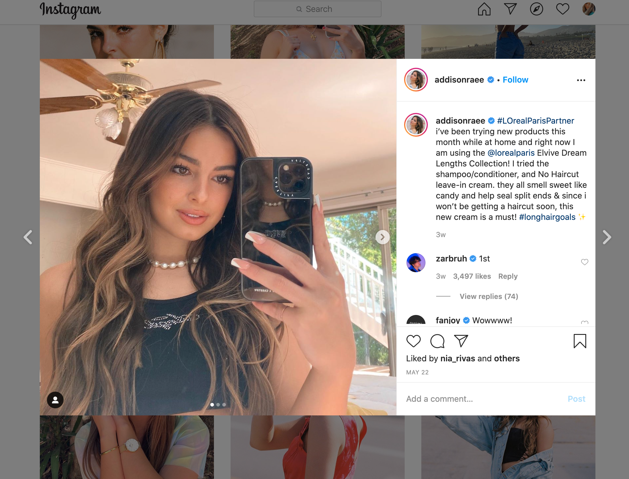 Addison Rae And Loreal Paris Partner Together On Instagram By Victoria Quintana Medium Addison Rae And Loreal Paris Partner Together On Instagram By Victoria Quintana Medium