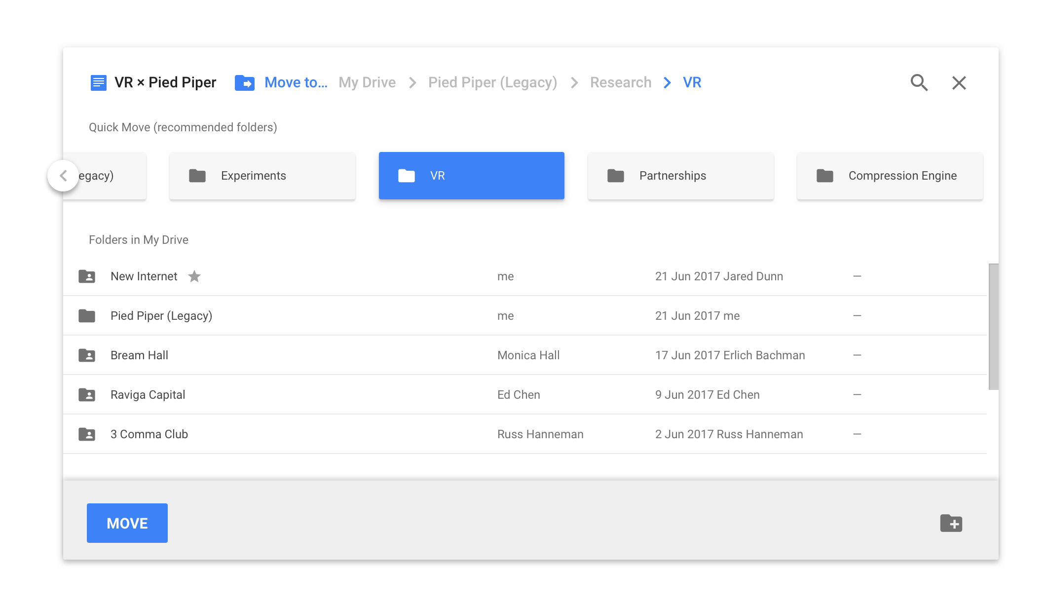 Rethinking Google Drive’s "Move to…" feature [UX Challenge] by Darren
