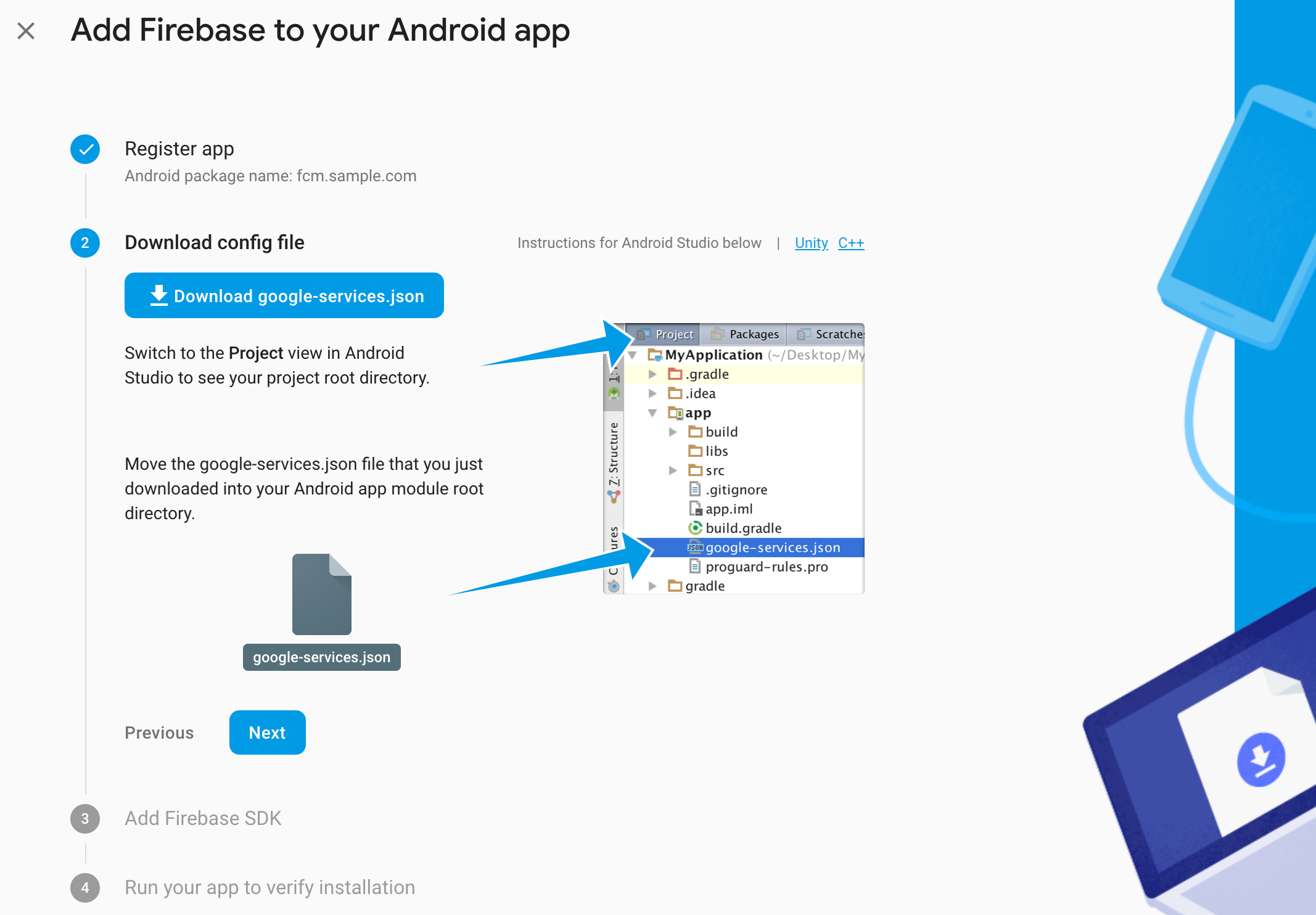 Configure Firebase project for Continuous Integration builds