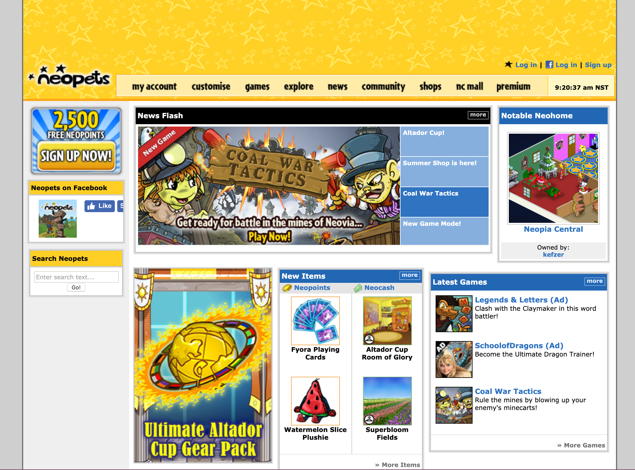 Neopets Website Neopets Website