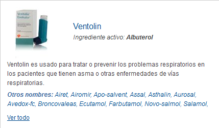 Salbutamol ventolin sin receta