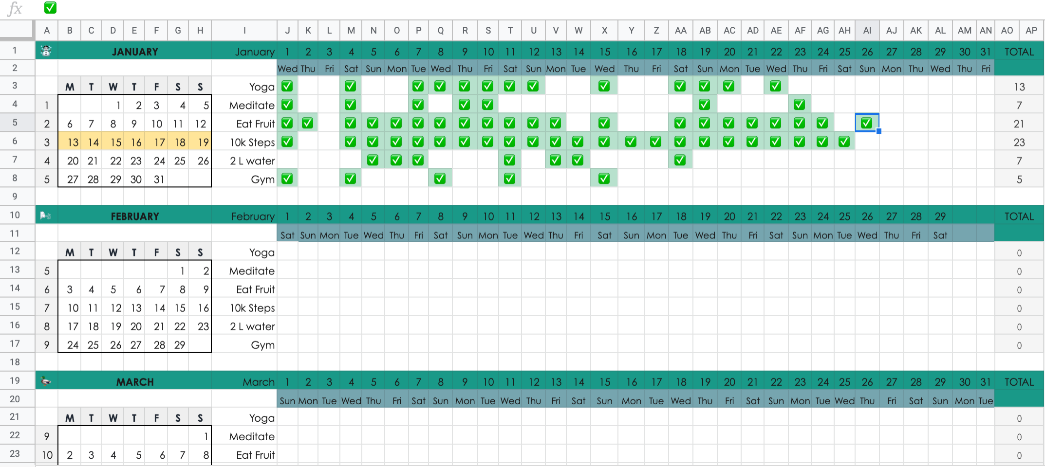 How To Track Your Habits With Google Sheets In 2020 FREE Template 