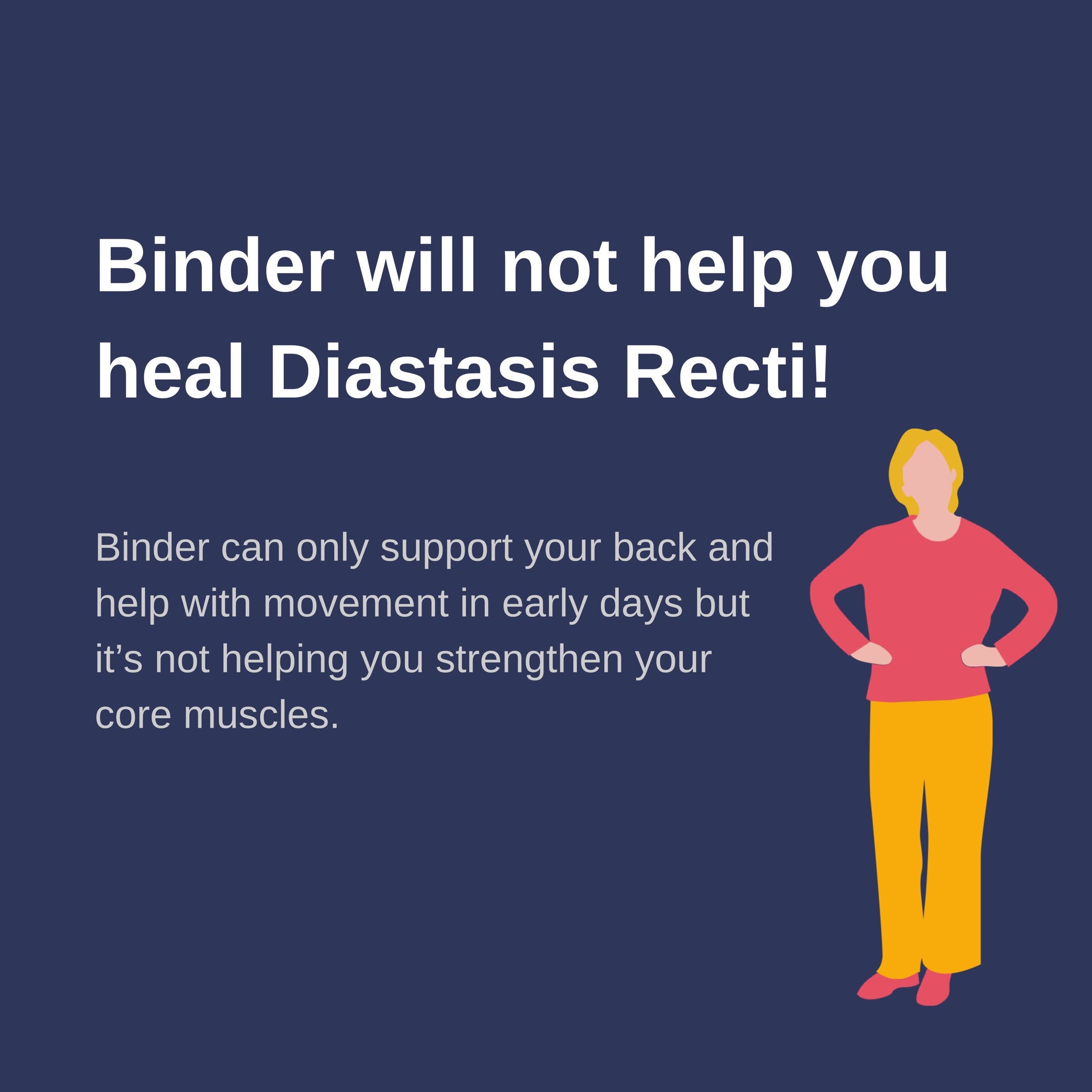 Abdominal binder for diastasis recti
