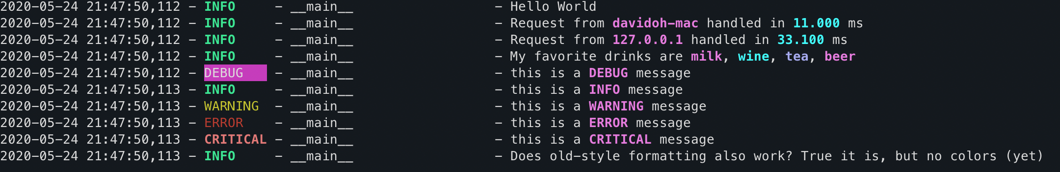 Python Logging: Colorize Your Arguments! | by David Ohana | Analytics ...