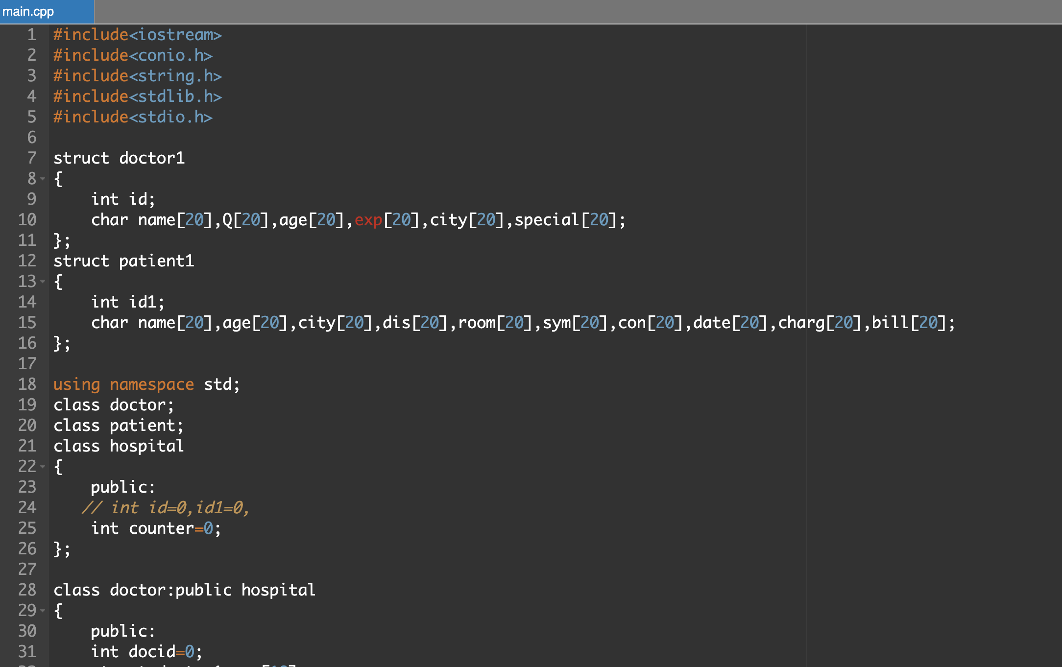 C++ Program for Hospital Management System | by Yashdeep Raj | Medium