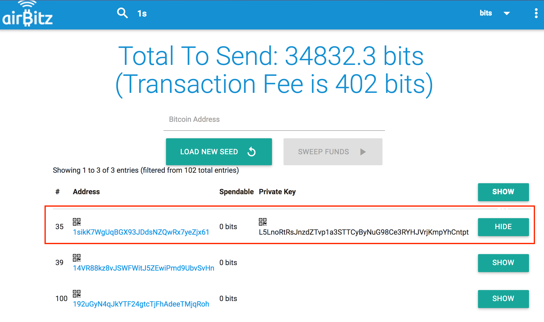 airbitz bitcoin address