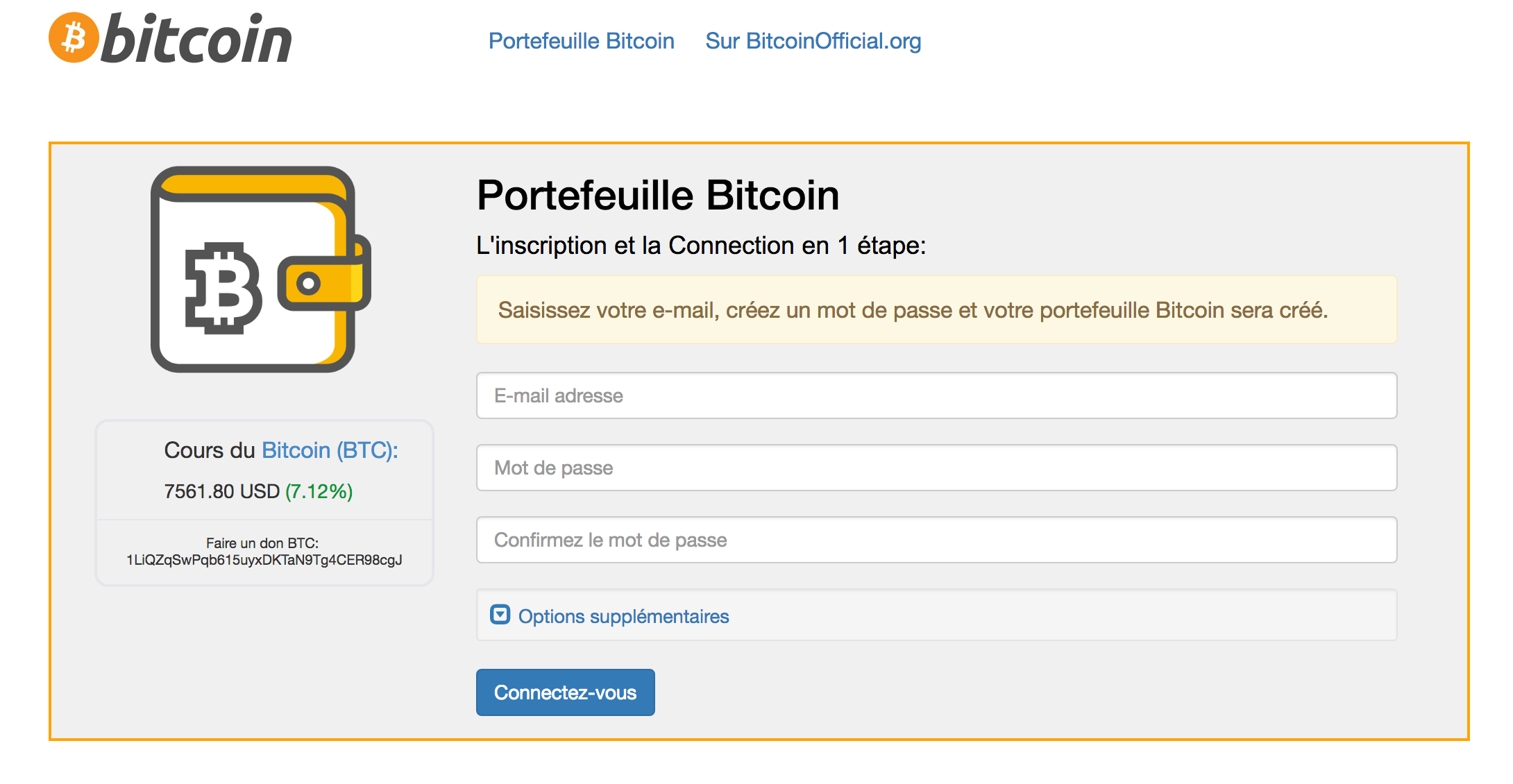 BitcoinOfficial.org — Comment créer un portefeuille Bitcoin en ligne en 10  secondes? | by Bitcoin BTC | Medium