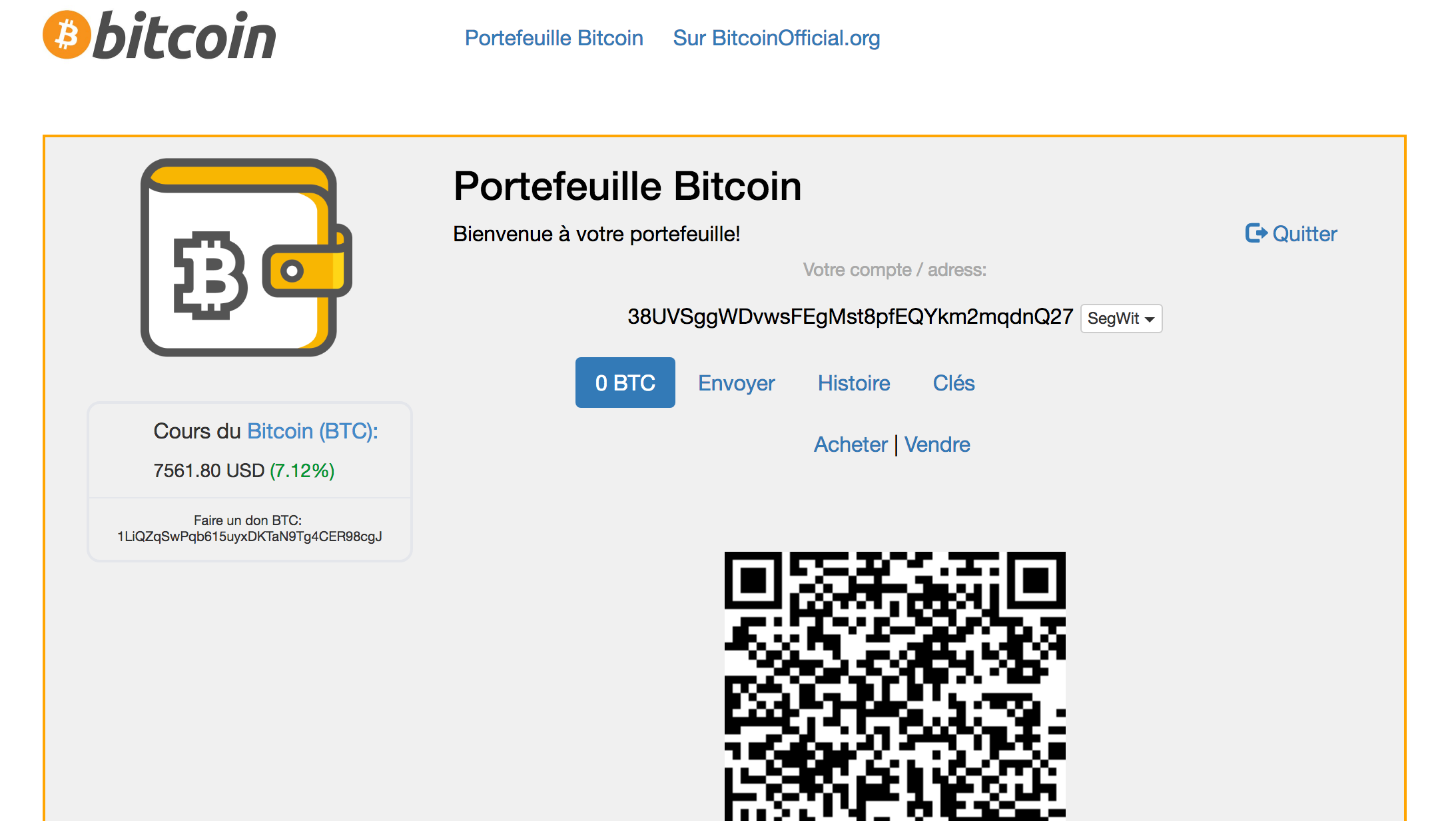 BitcoinOfficial.org — Comment créer un portefeuille Bitcoin en ligne en 10  secondes? | by Bitcoin BTC | Medium