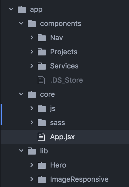 React component architecture. I wanted to start building up a library ...