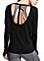 Ssyiz Women's Long Sleeve Stretchy Top Solid Color Fashion T Shirt,Black,Small