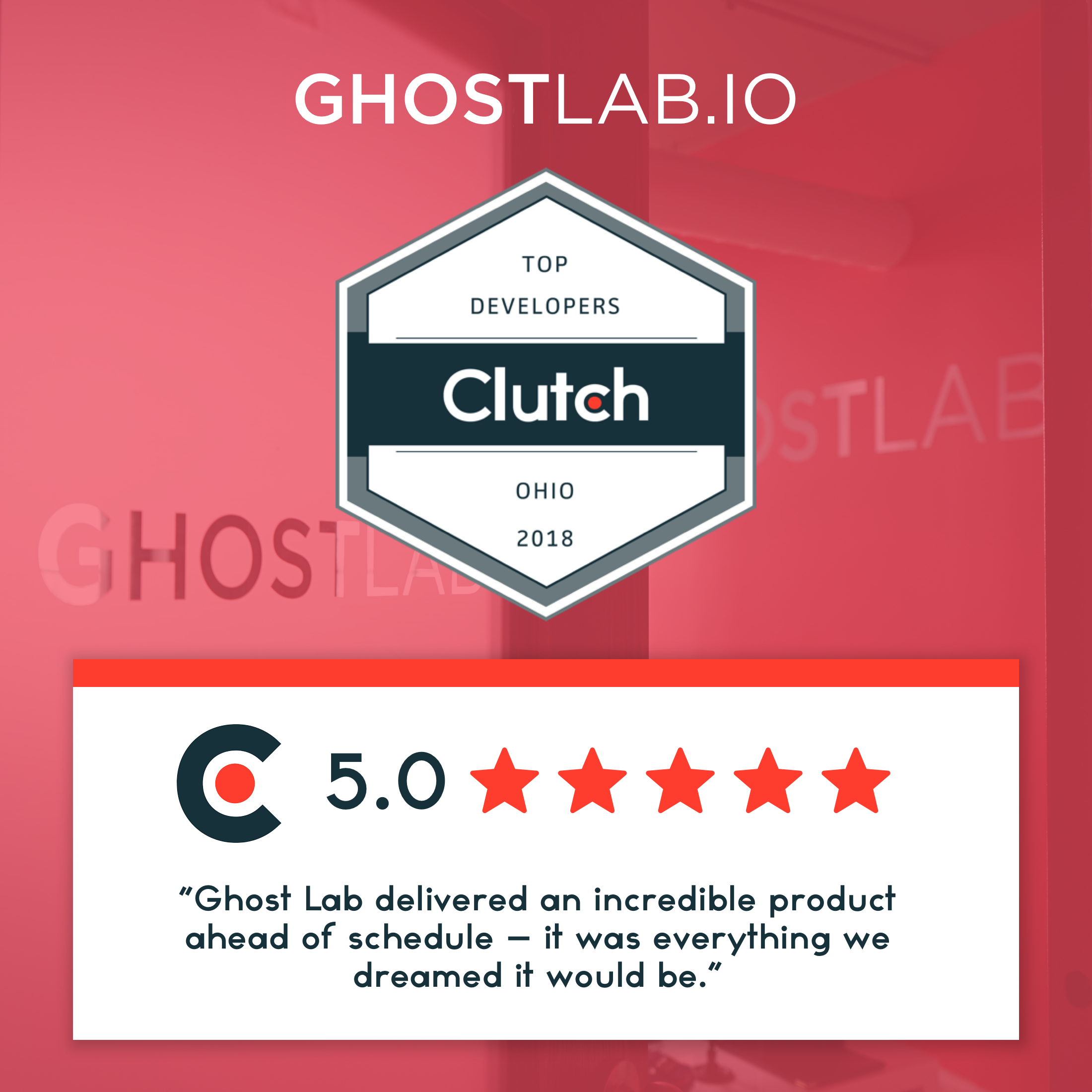 Ghost Lab Named Top Ohio Development Company by Clutch