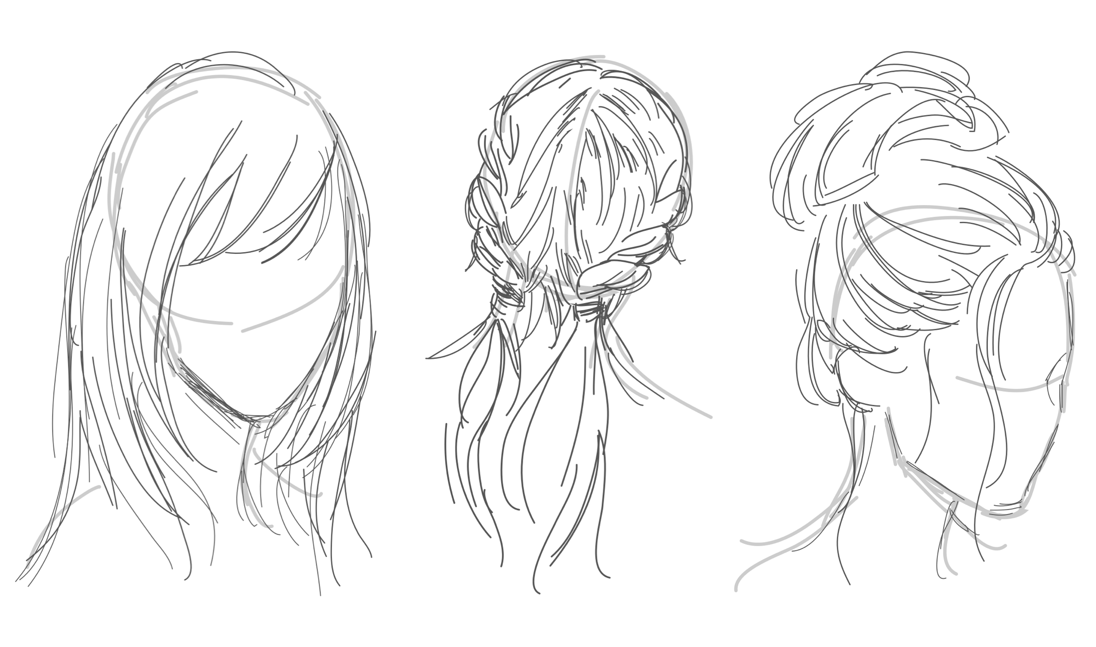 How To Draw Anime Hair Female Step By Step How To Draw Anime Hair For