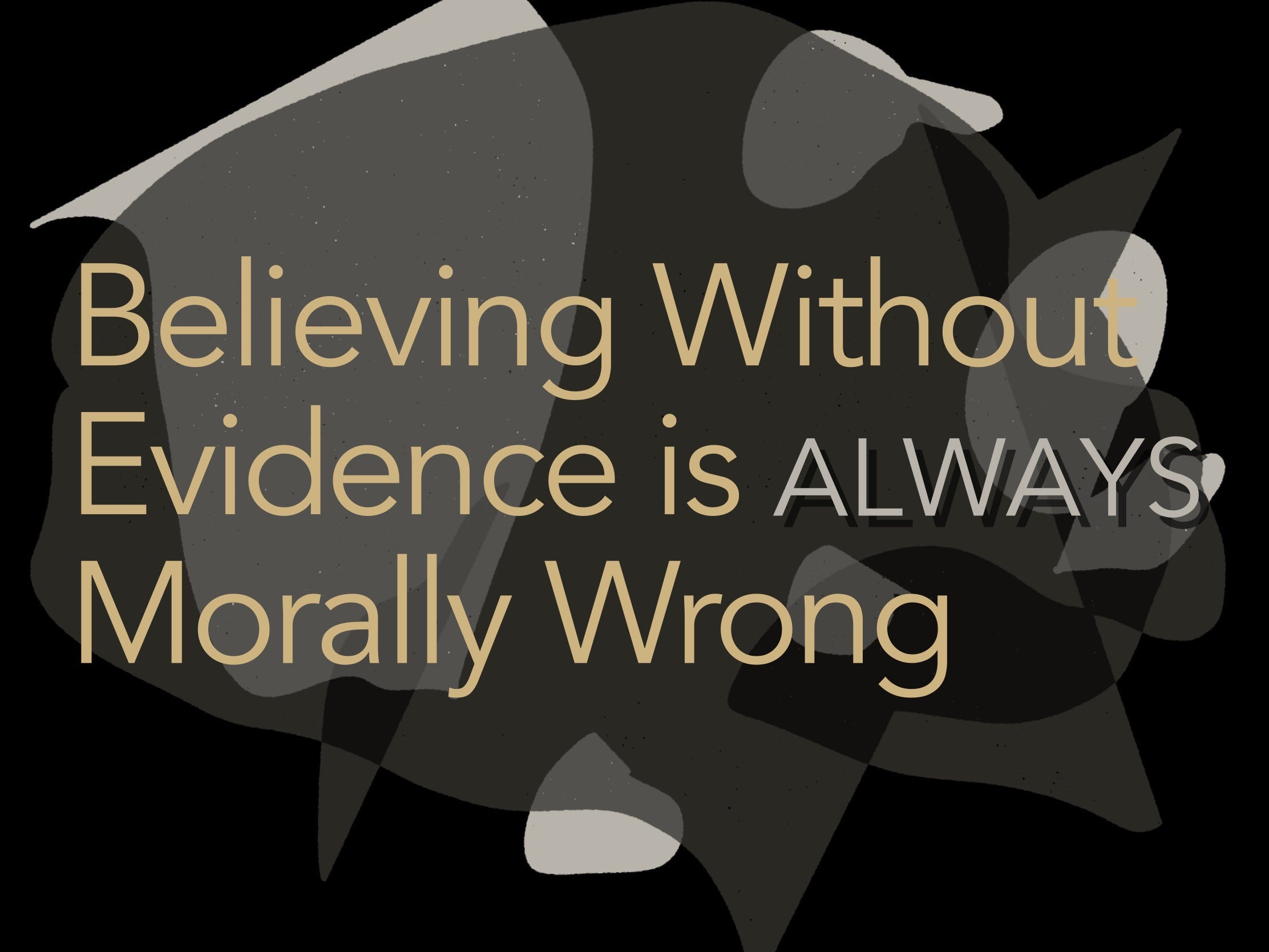 Believing without evidence is always morally wrong by Francisco Mejia Uribe ThePhilosopher.Blog
