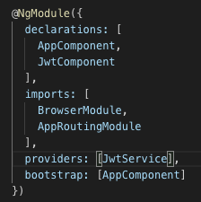 jwt constructor introduction declare component