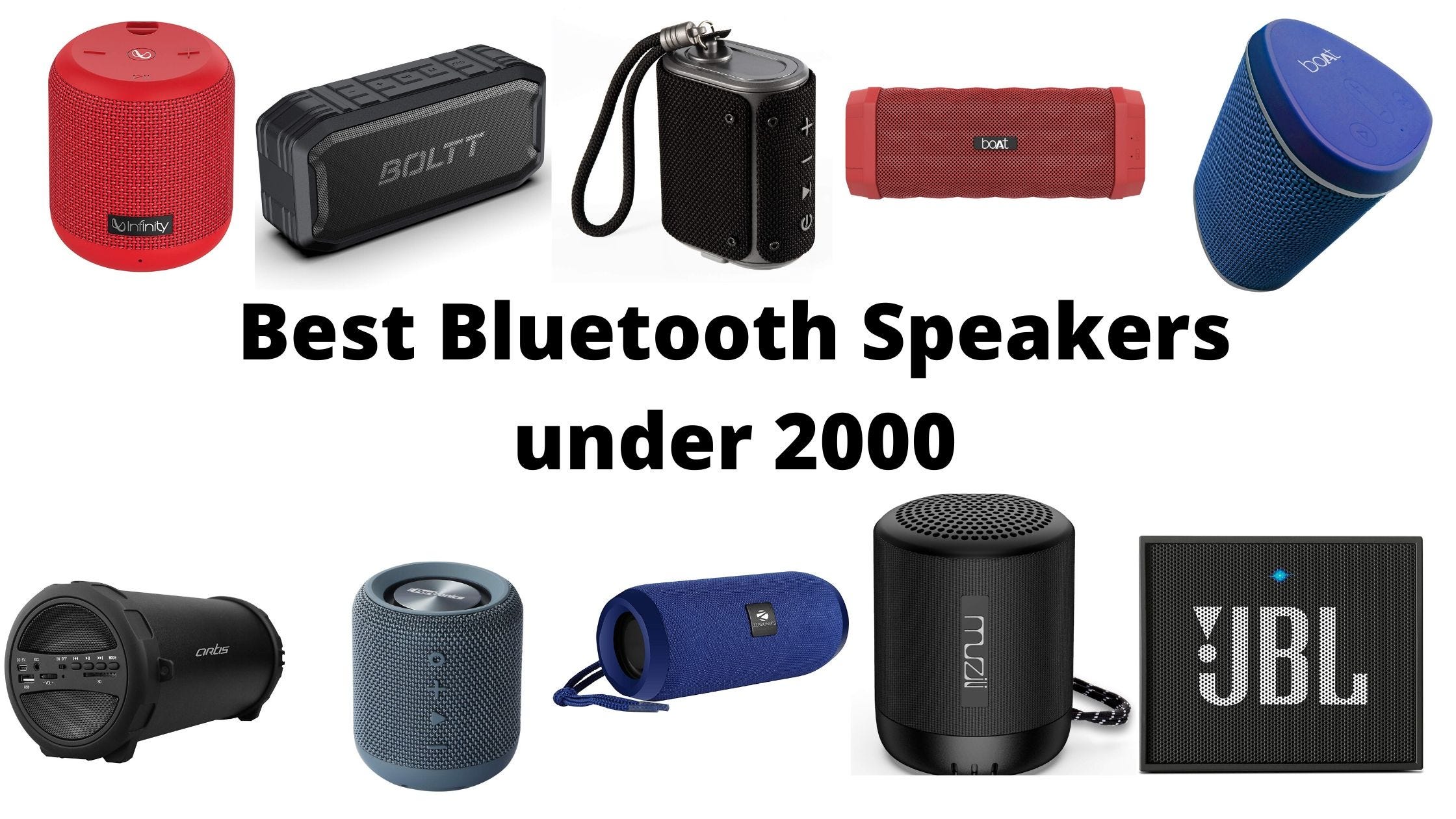 Top 10 Best Bluetooth Speakers Under 