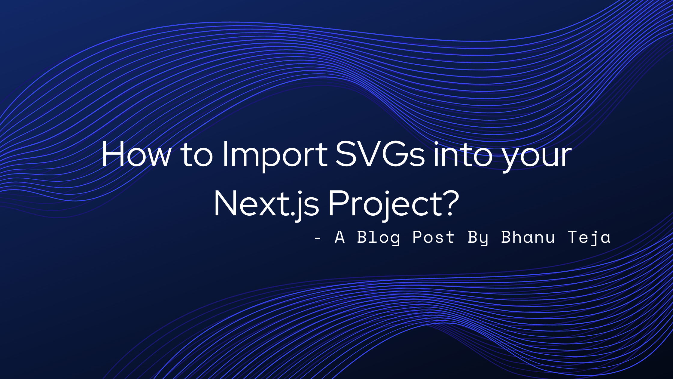 Download How to Import SVGs into your Next.js Project? | by Bhanu ...
