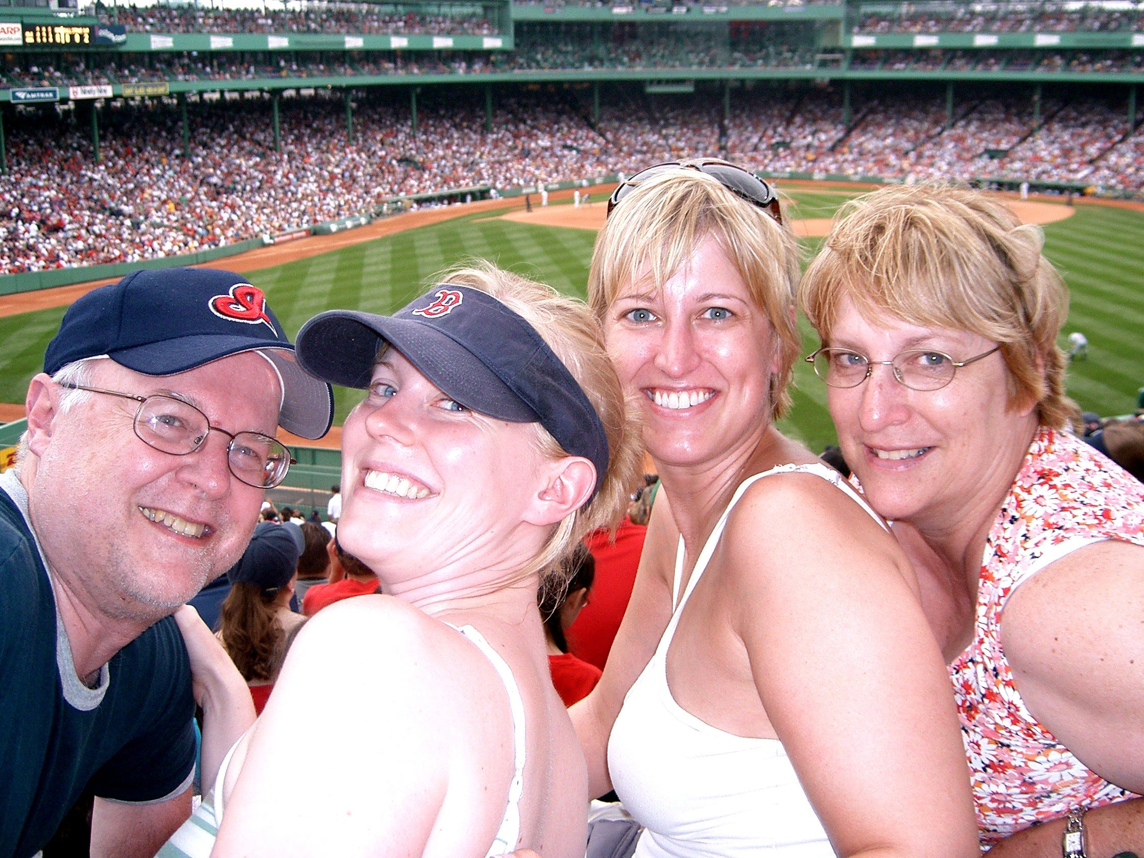 Family photo at Fenway Park