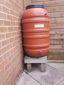 Water barrel.