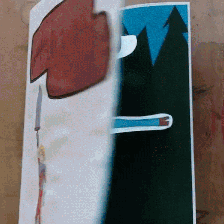 Student’s pop-up book made for Graphic Production class