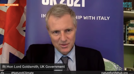 Lord Zac Goldsmith, UK Environment, Leaders Pledge for Nature