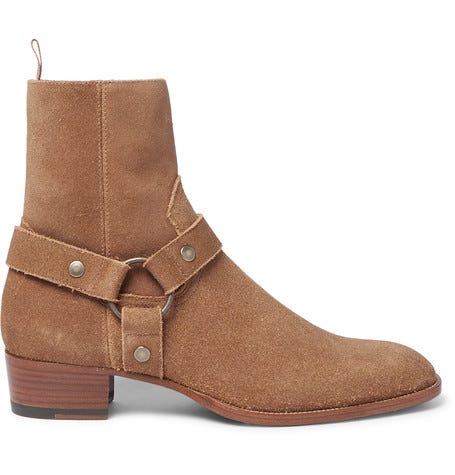 wyatt harness boots in suede