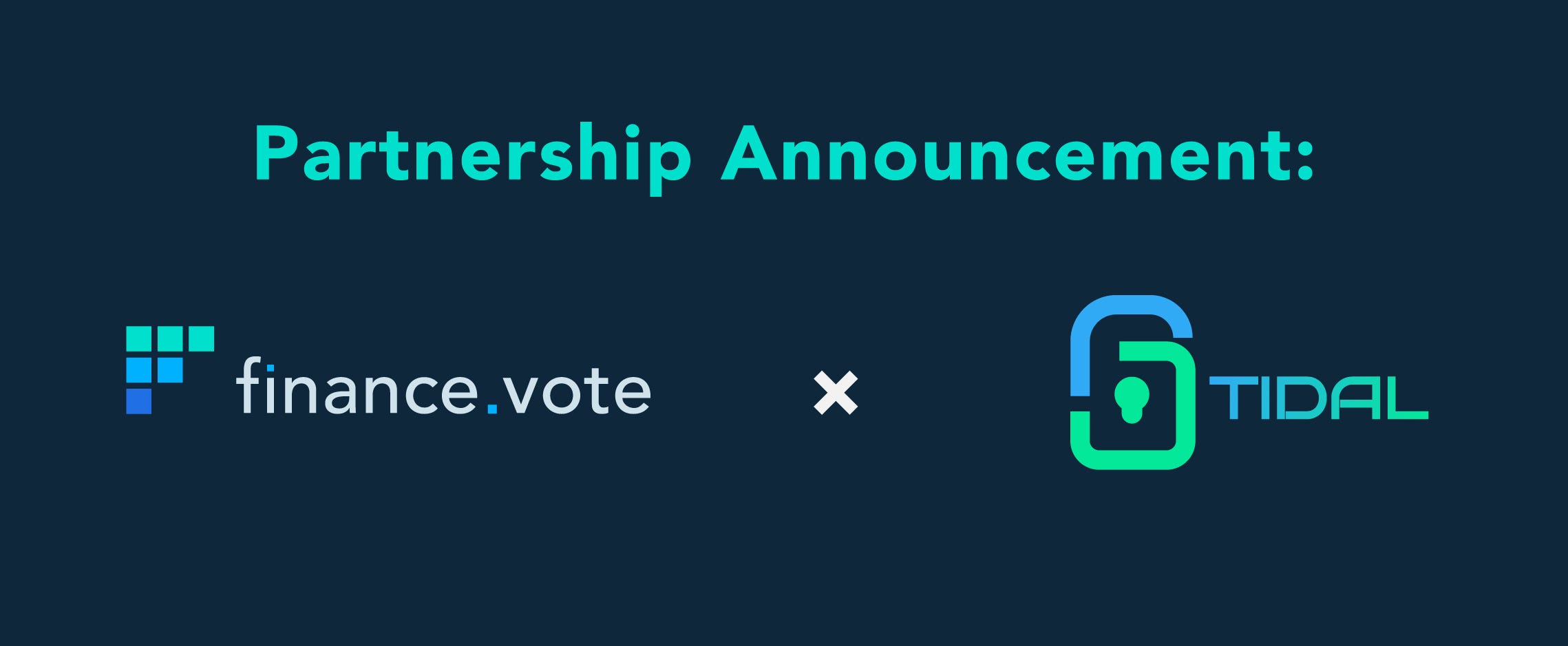 Tidal to Establish Partnership with Finance.vote to Bring Decentralized