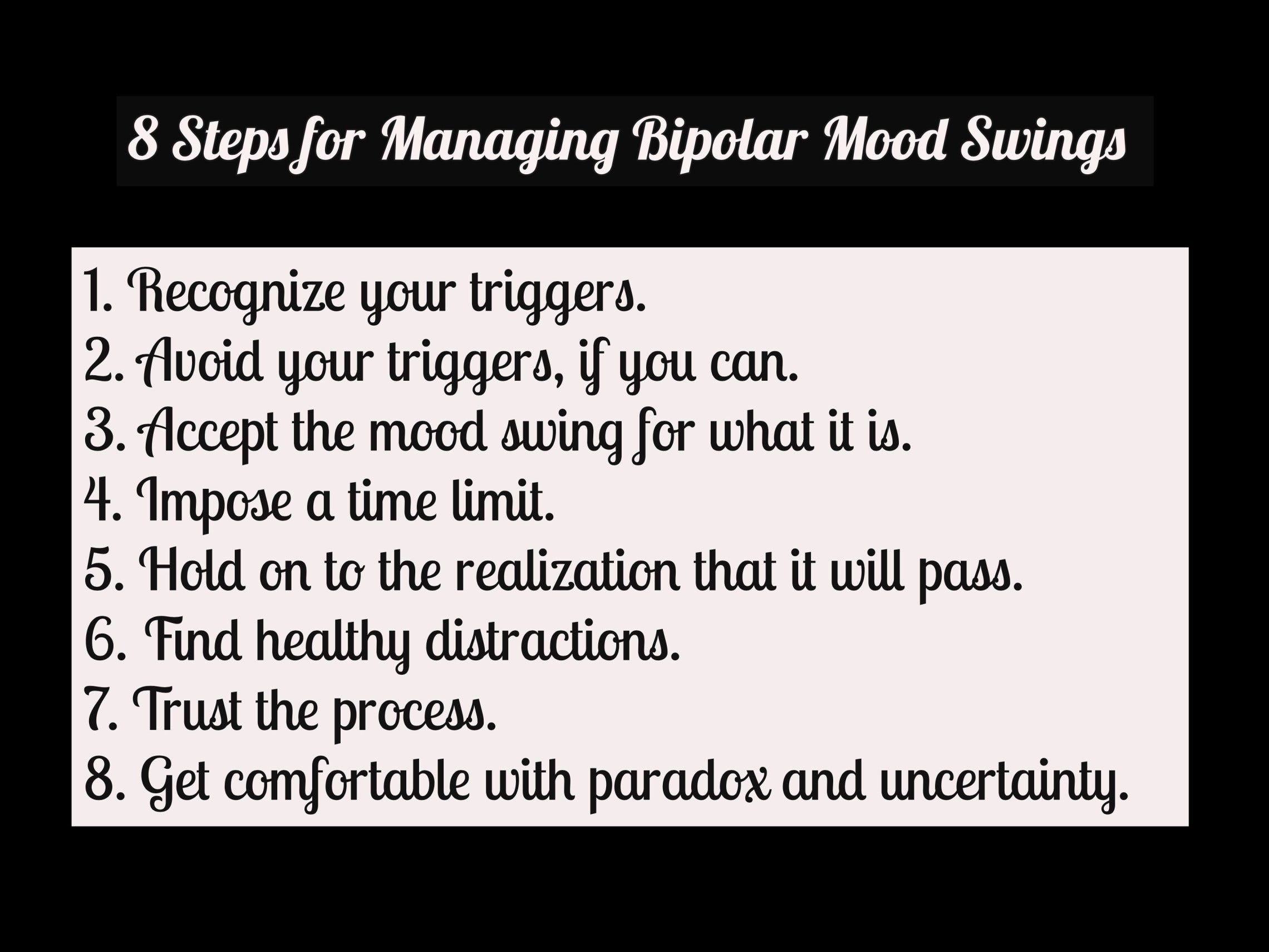 8 Steps for Managing Bipolar Mood Swings by Shelbee On