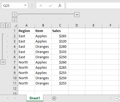group or ungroup rows and columns in excel in c by alice yang medium