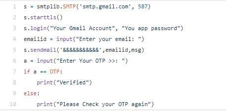 HOW TO VERIFY OTP USING PYTHON. PYTHON MINI PROJECT: | by Akshay Ak ...