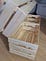 Rolling laundry cart made from KNAGGLIG boxes